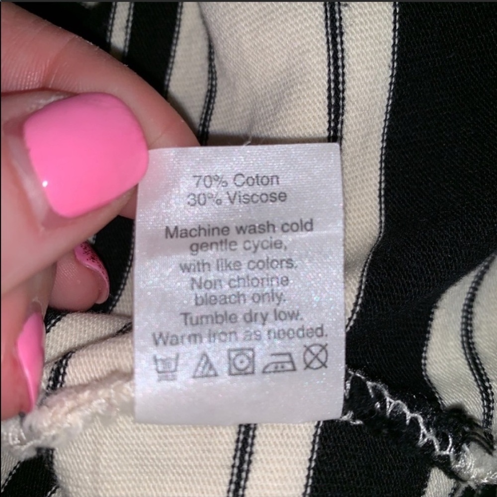 J. Crew White Dress with Black Stripes Size Large - Picture 5 of 5